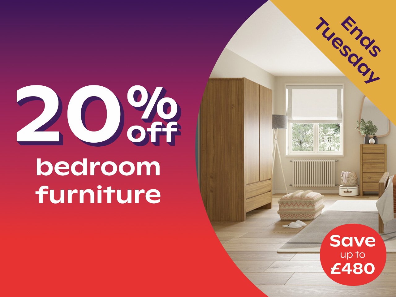 20% Off Bedroom Furniture