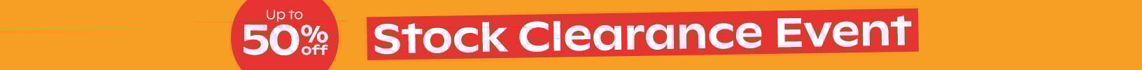 Stock Clearance Event - Up To 50% Off