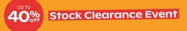 Stock Clearance Event - Up To 40% Off