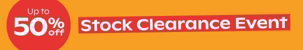 Stock Clearance Event - Up To 50% Off