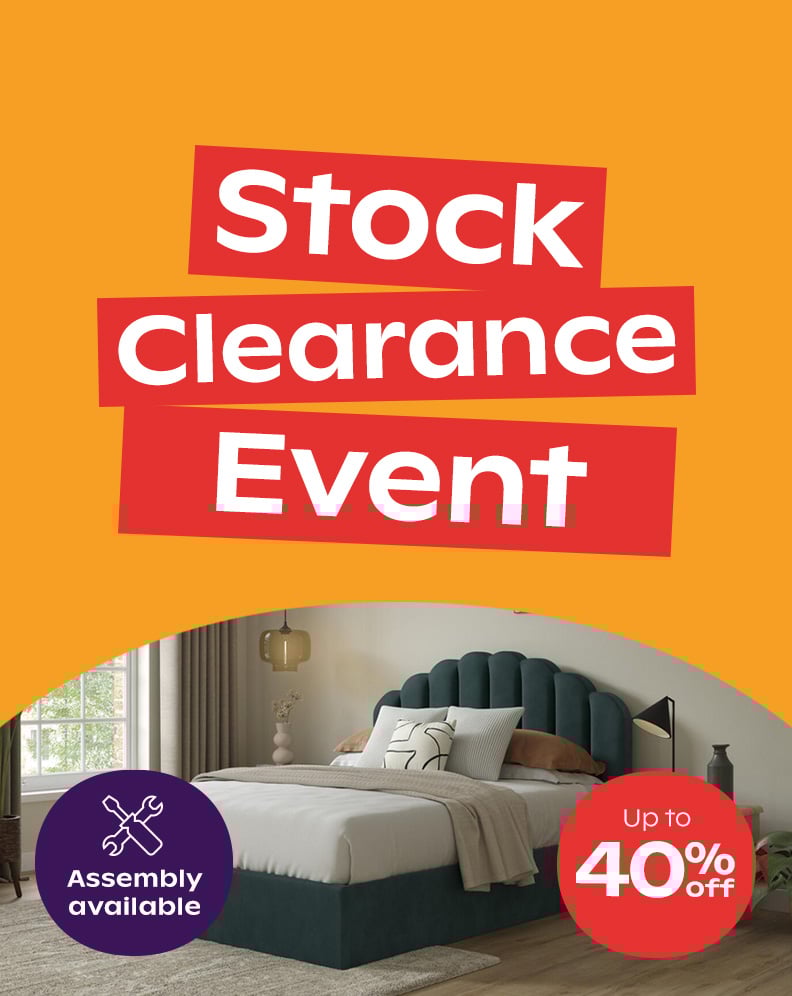 Up to 40% off stock clearance
