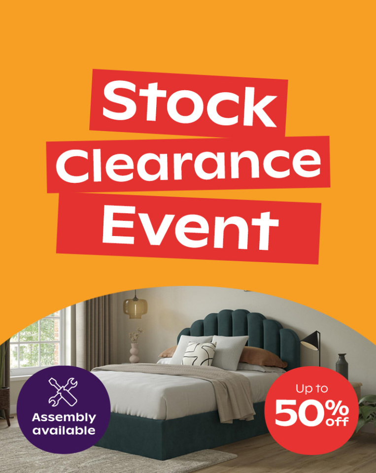 Up to 50% off stock clearance