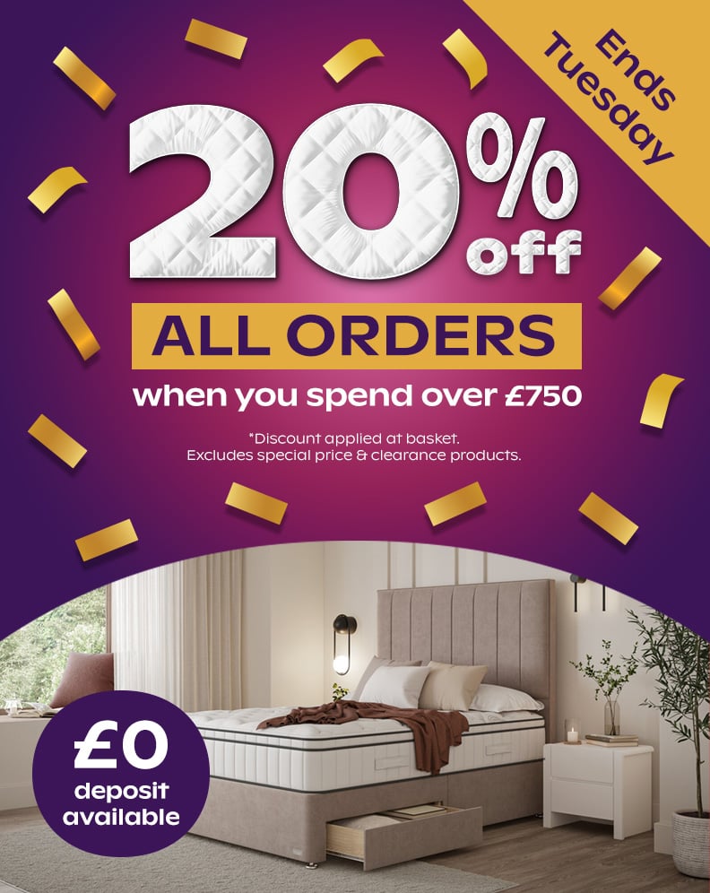 20% Off ALL Orders When You Spend Over £750