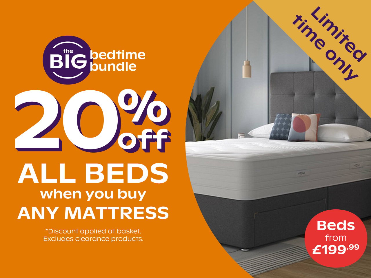 20% off beds with any mattress