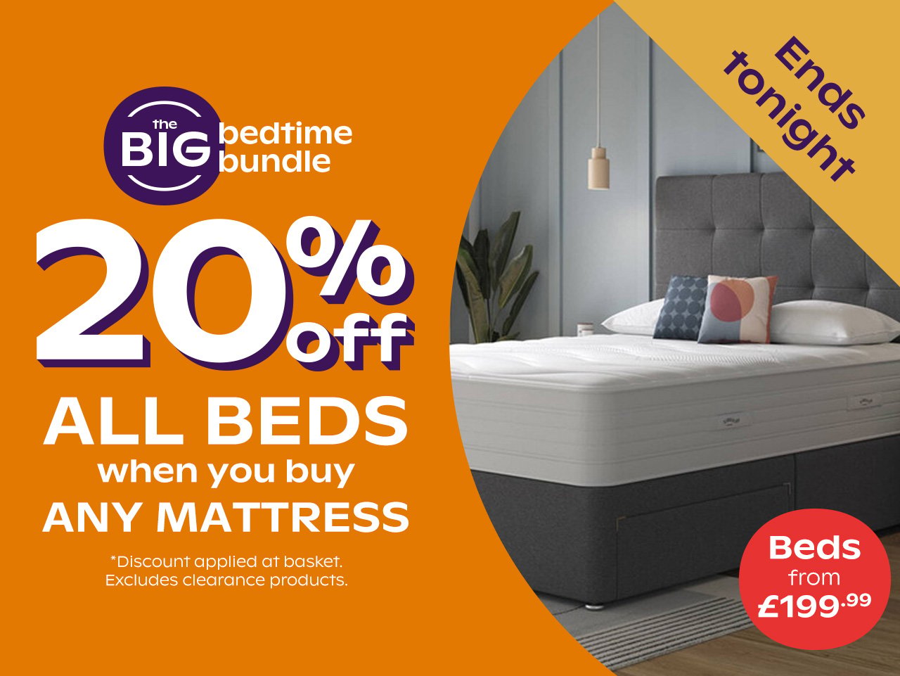 20% off beds with any mattress