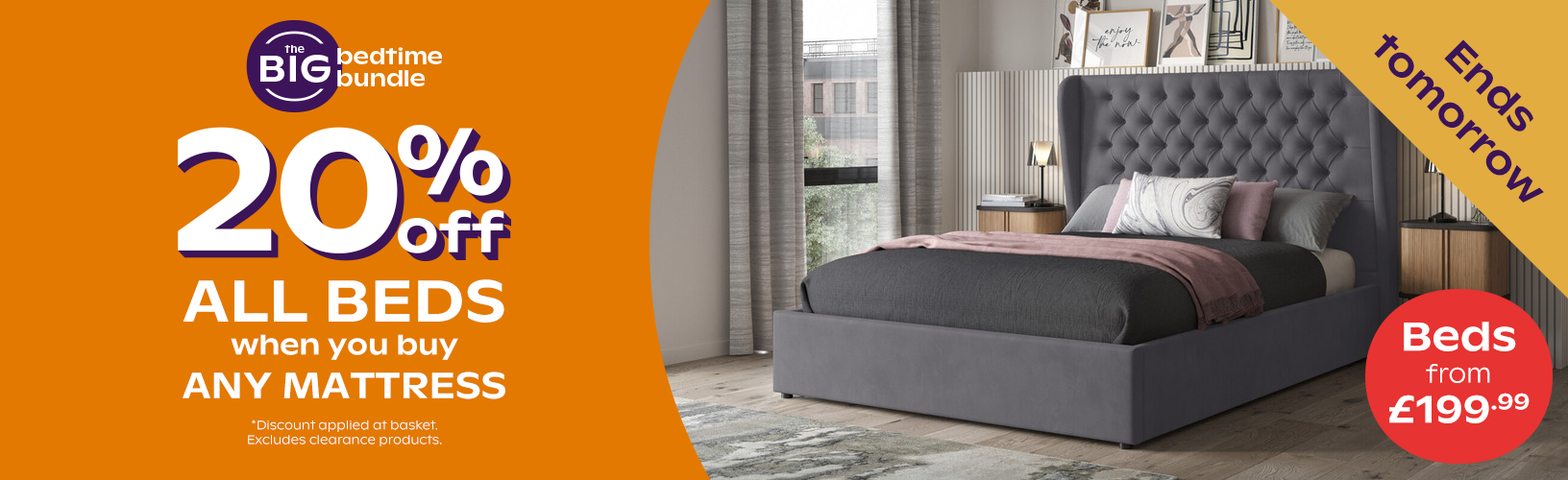 20% Off ALL Beds When You Buy A Mattress