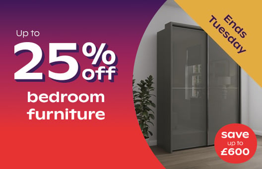 Up to 25% off bedroom funriture