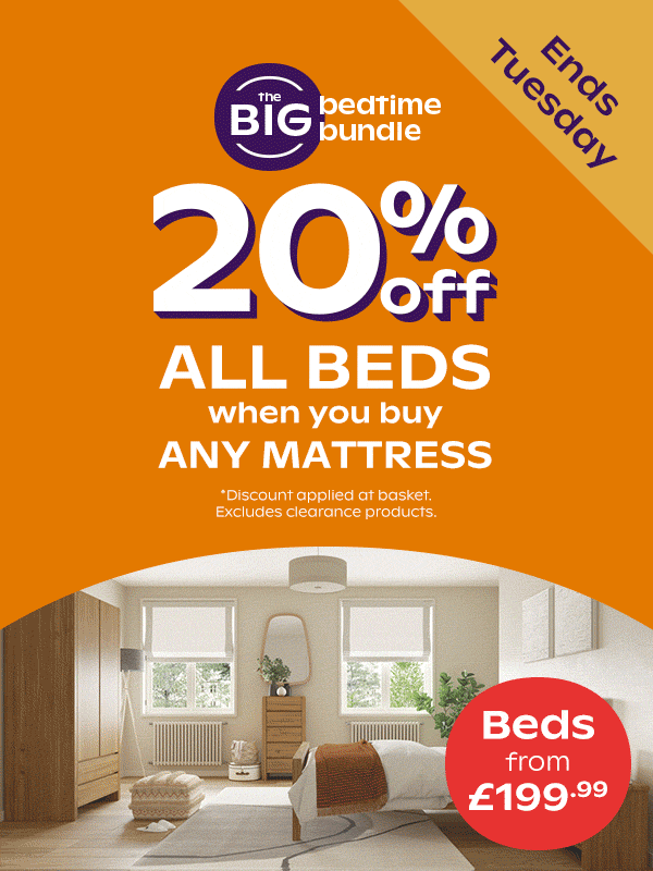 20% Off ALL Beds When You Buy A Mattress