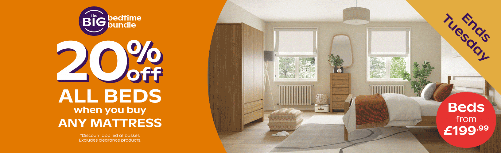 20% Off ALL Beds When You Buy A Mattress