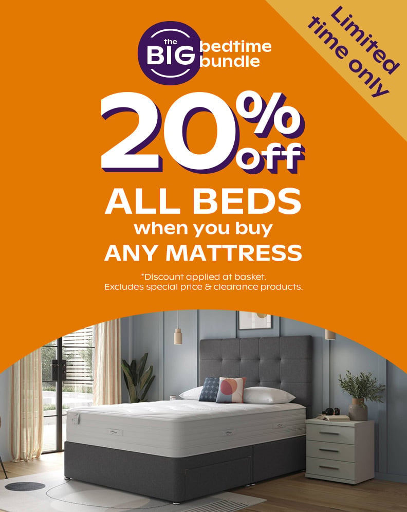 20% Off ALL Beds When You Buy ANY Mattress