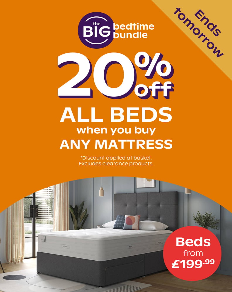 20% Off ALL Beds When You Buy ANY Mattress