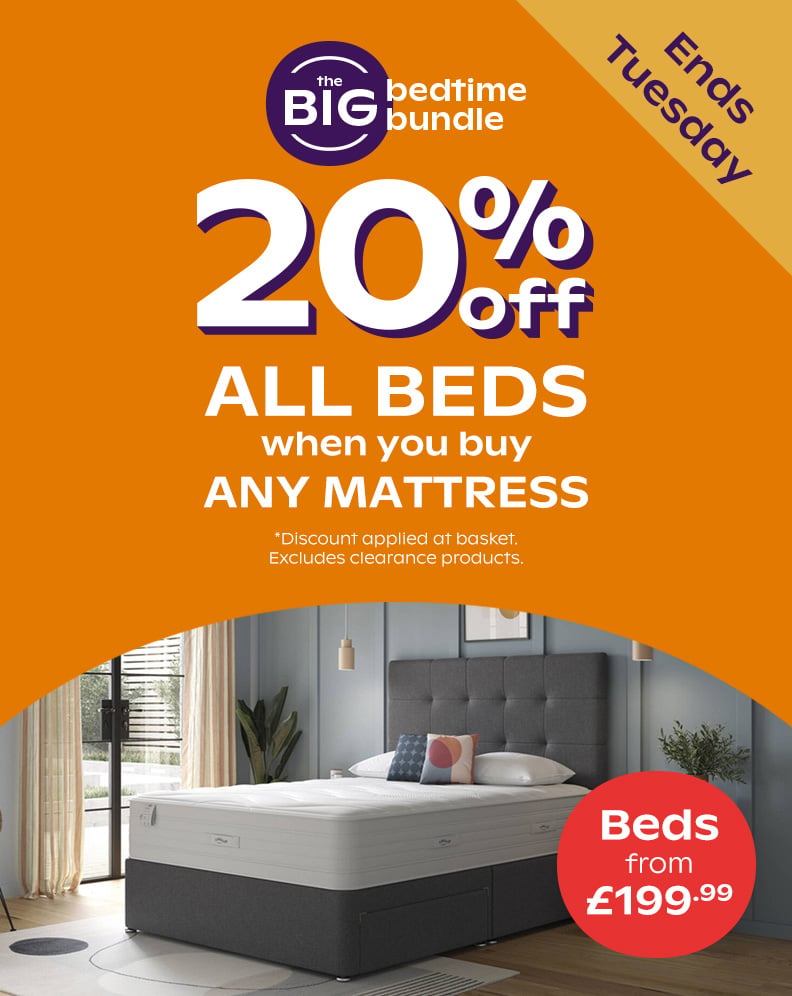 20% Off ALL Beds When You Buy ANY Mattress
