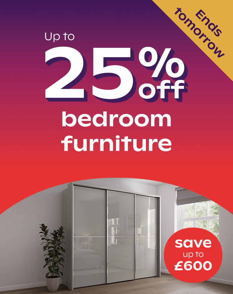 Up To 25% Off Bedroom Furniture