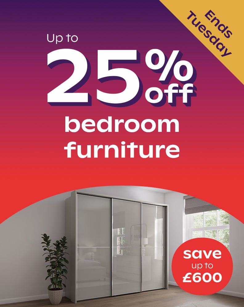 Up To 25% Off Bedroom Furniture