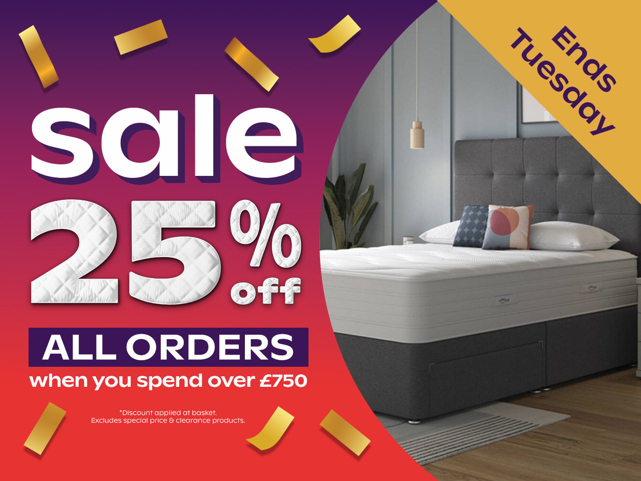 25% off orders over £750
