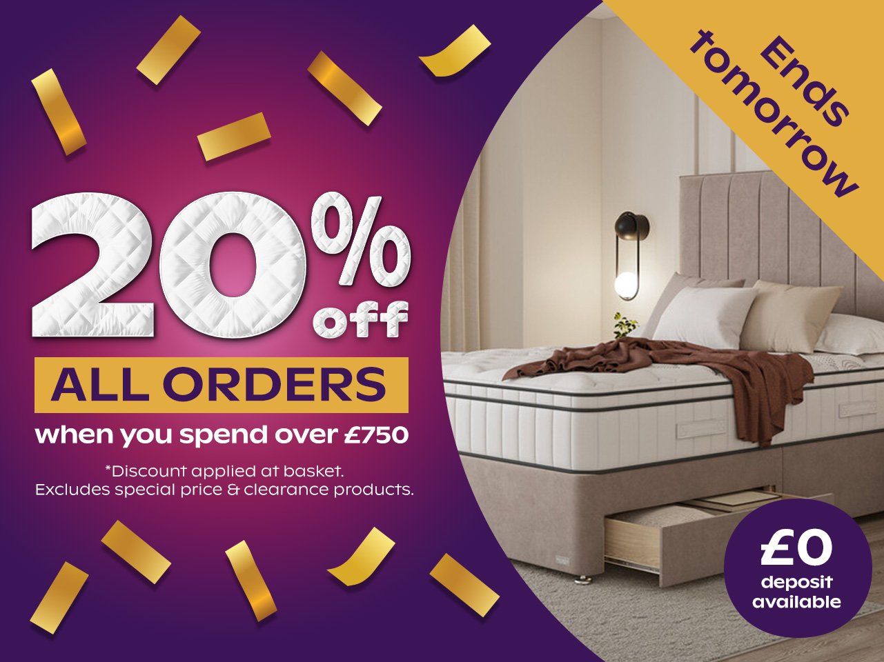 20% off orders over £750
