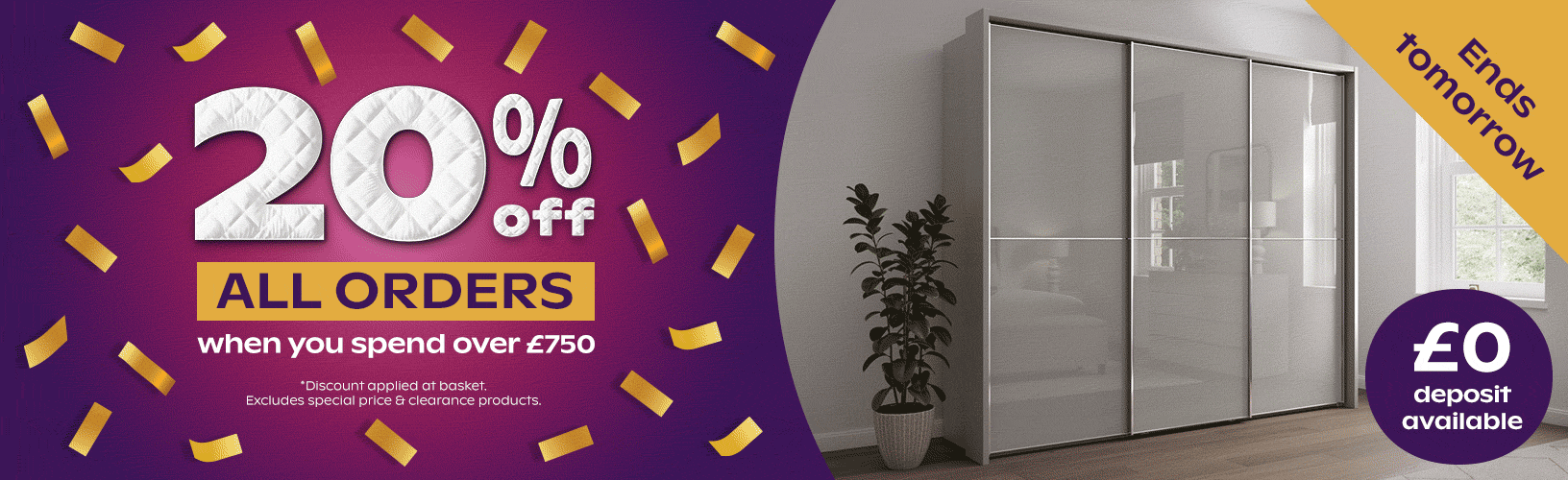 20% off orders over £750