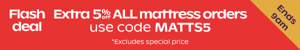 Flash Deal - Extra 5% off mattresses