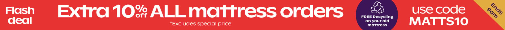 Flash Deal - 10% Off Mattresses