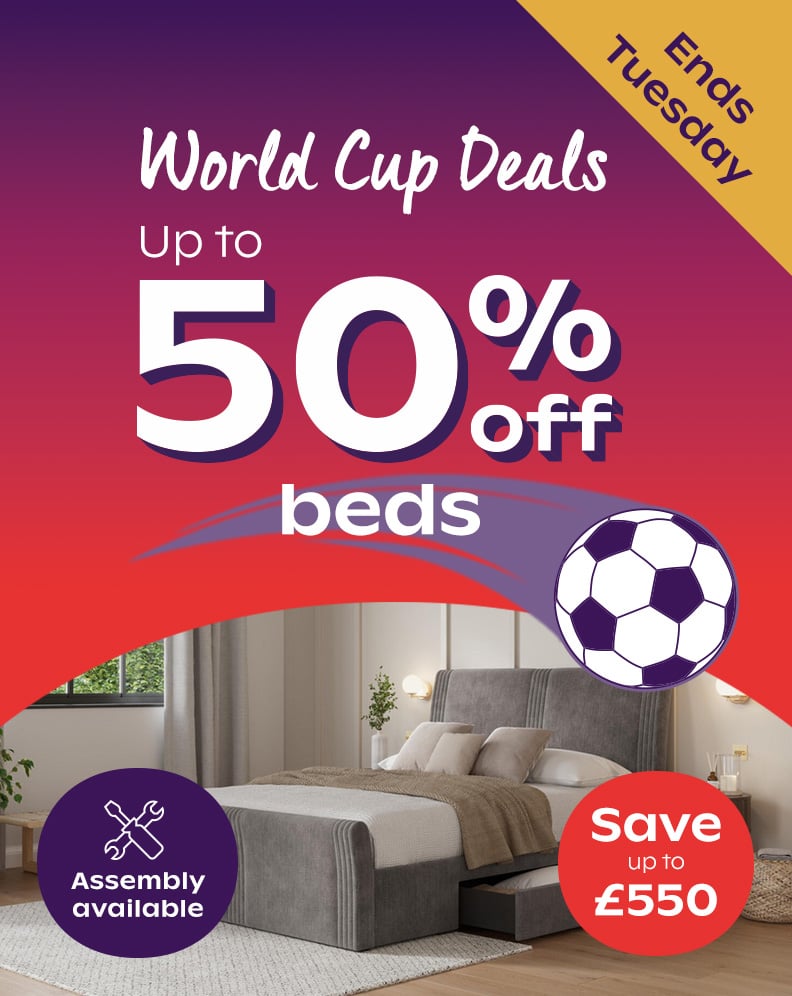 Up to 50% off beds