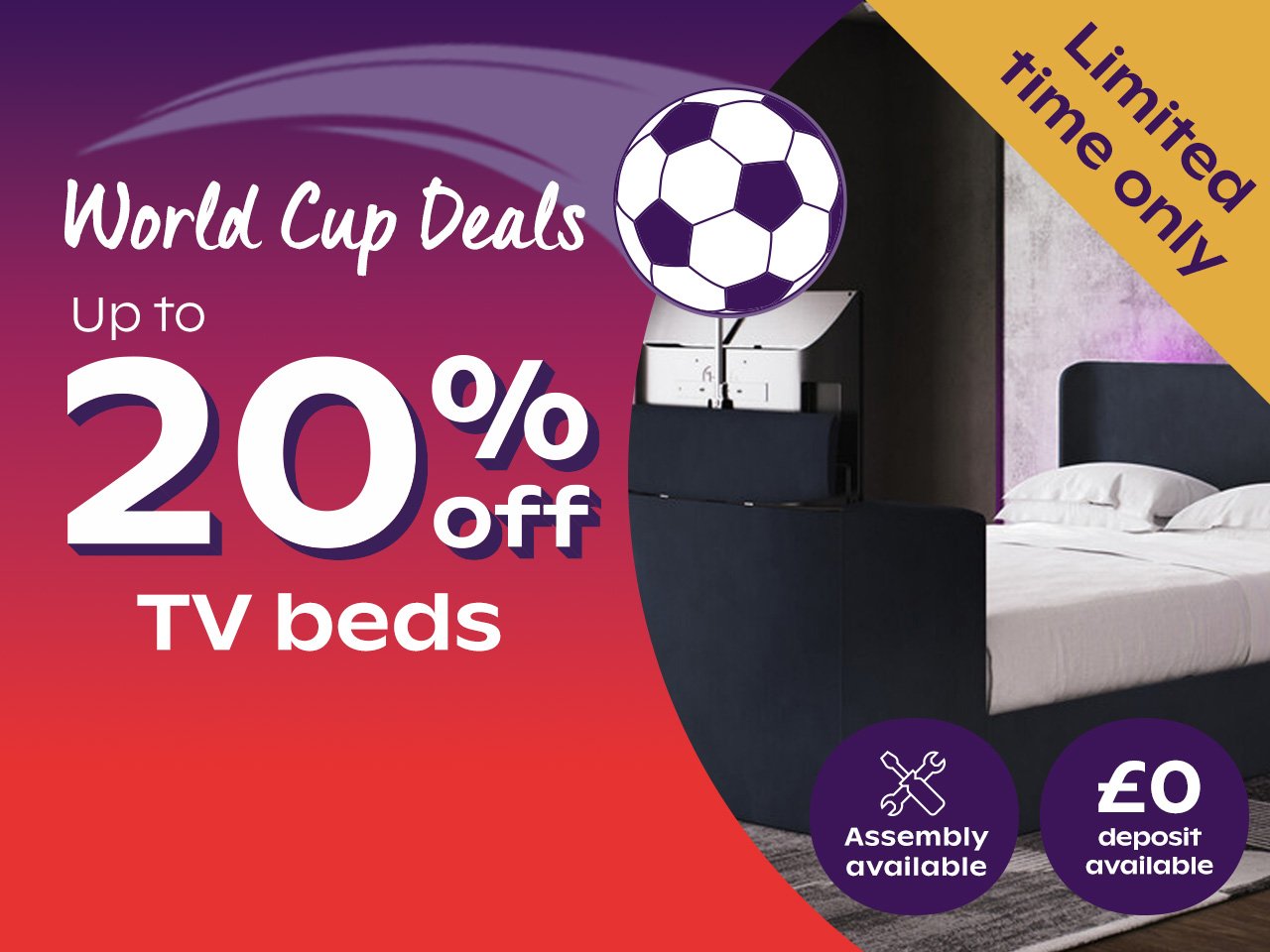 Up To 20% Off TV Beds