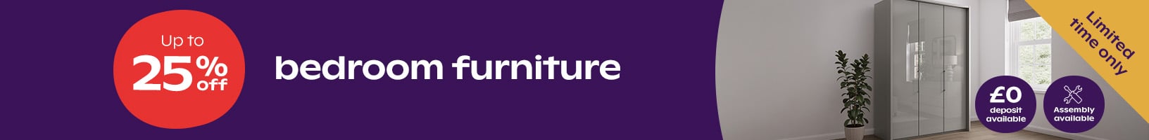 Up to 25% off furniture