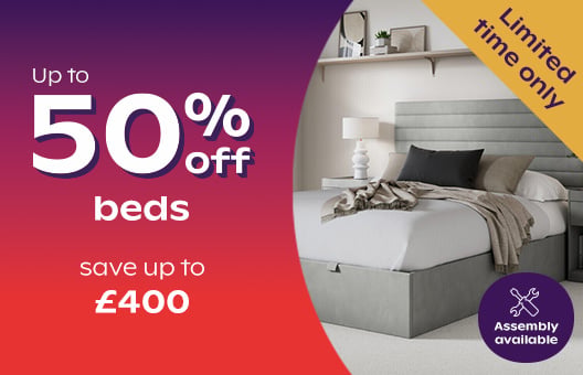 Up To 50% Off Beds