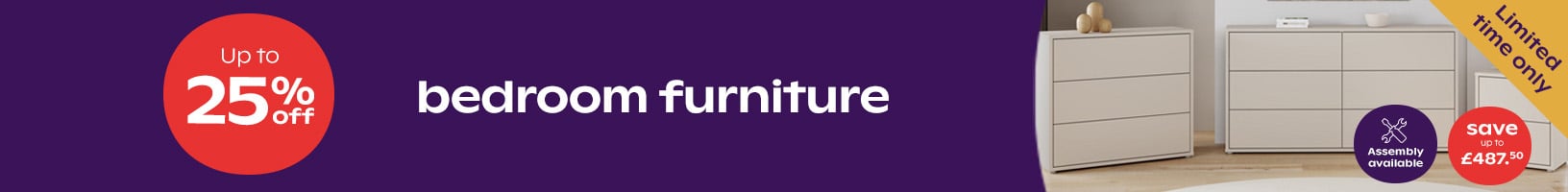 Up to 25% off furniture