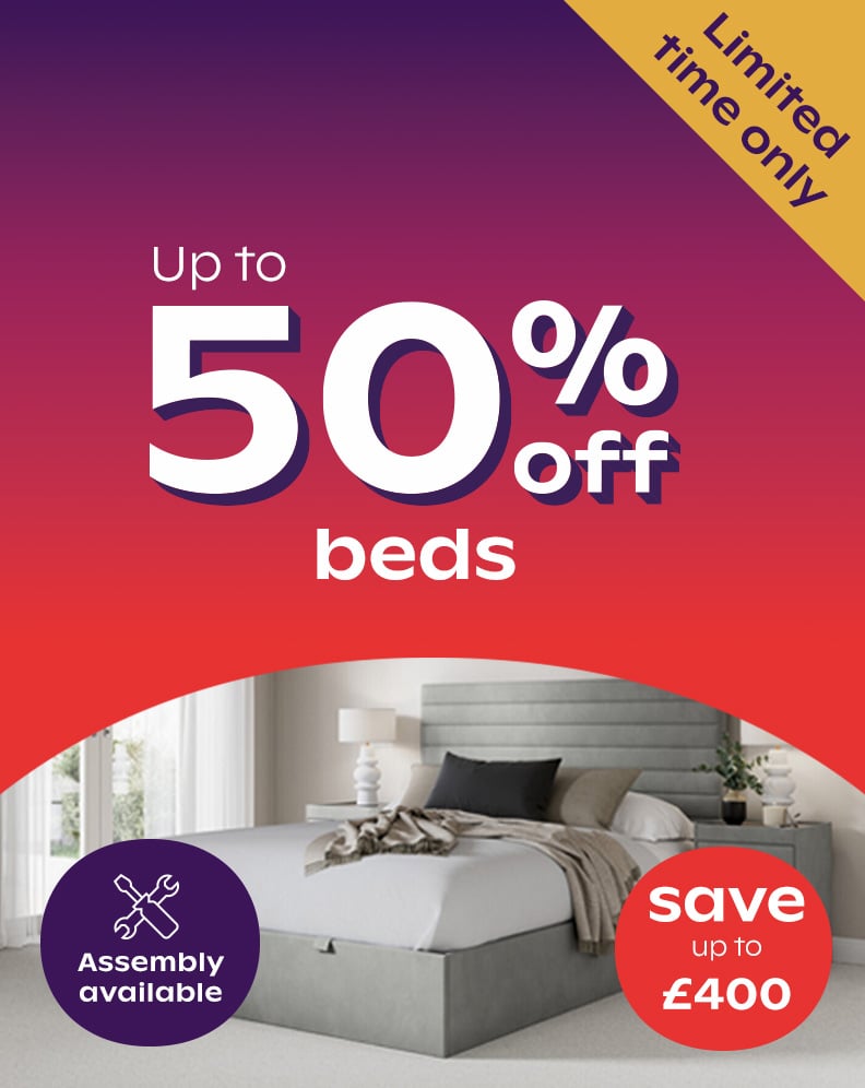 Up To 50% Off Beds