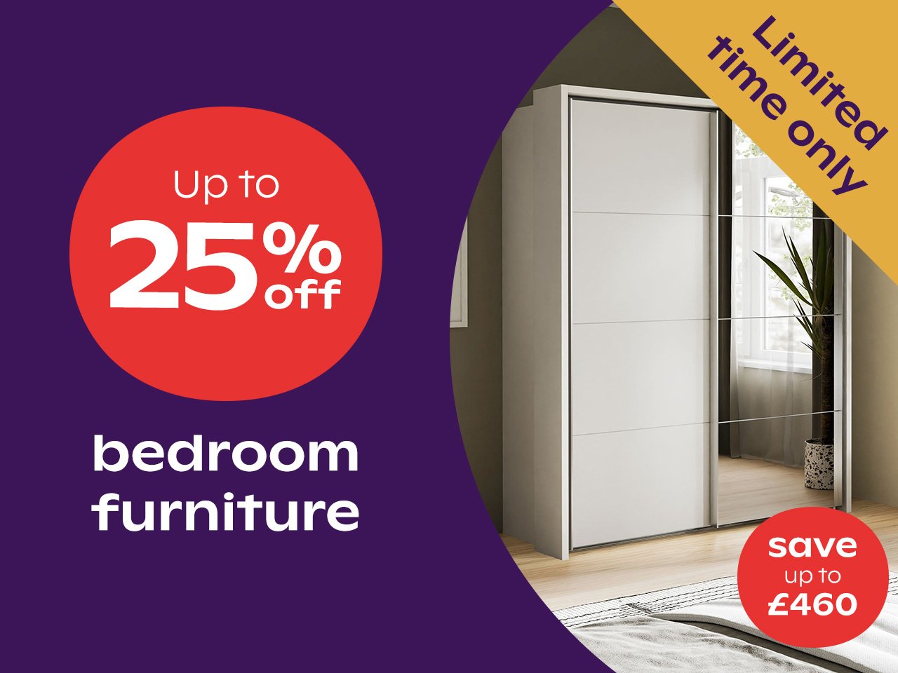Up to 25% off furniture