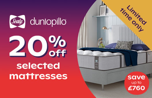 20% off sealy dunlopillow mattresses