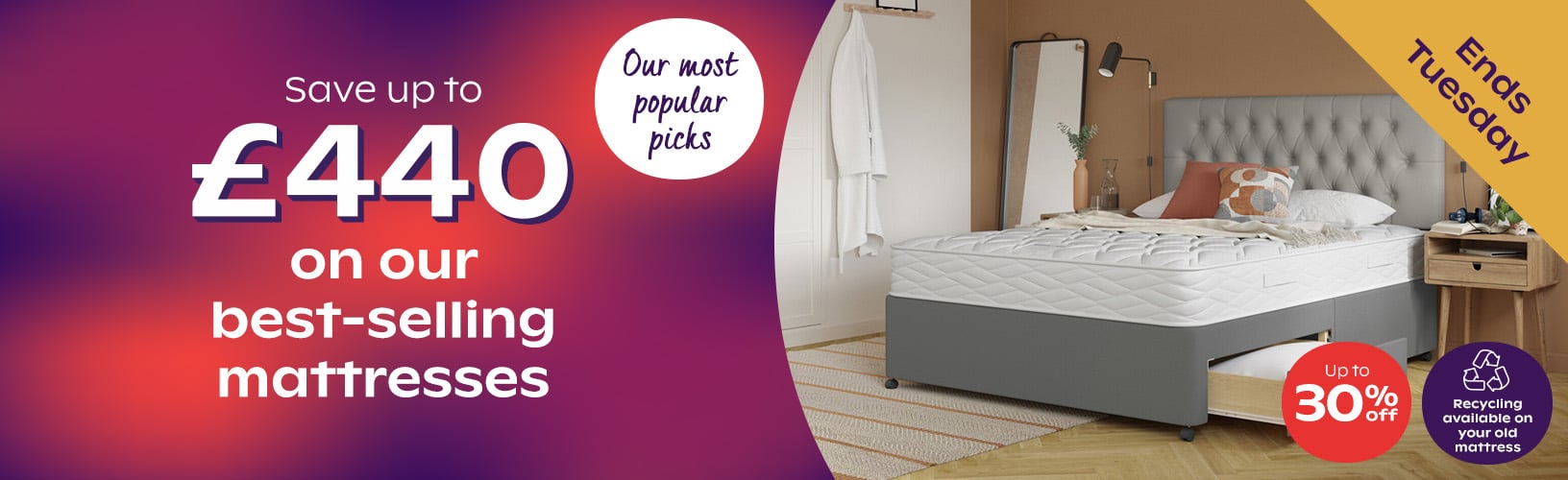 Save up to £440 mattresses