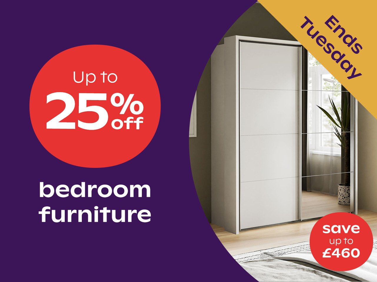 Up to 25% off furniture