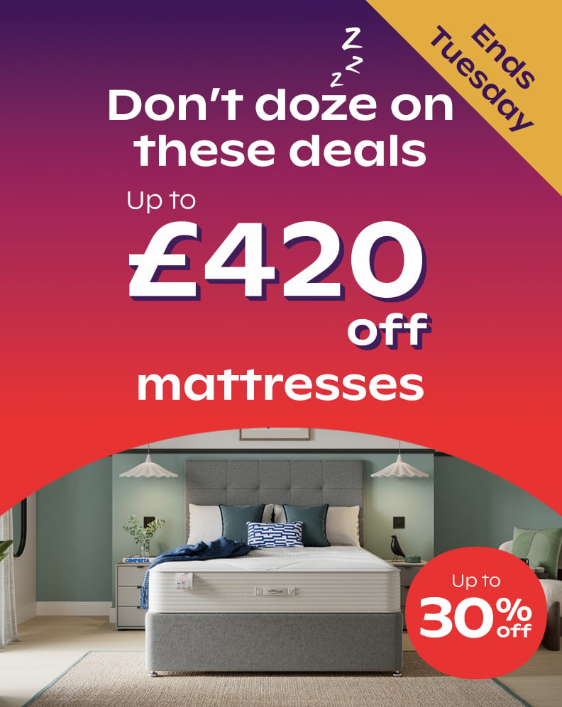 Up to £420 off mattresses