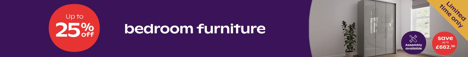 Up to 25% off furniture