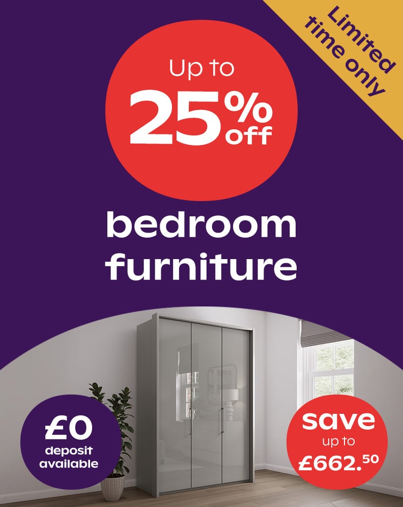 25% Off Selected Bedroom Furniture