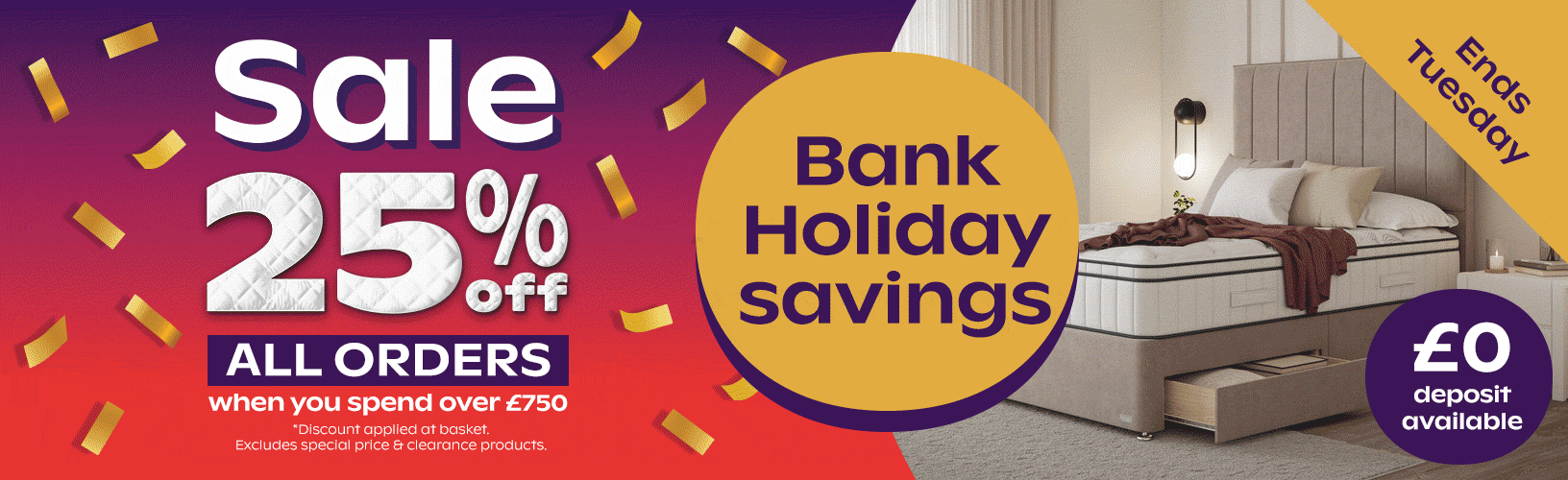 25% off orders over £750
