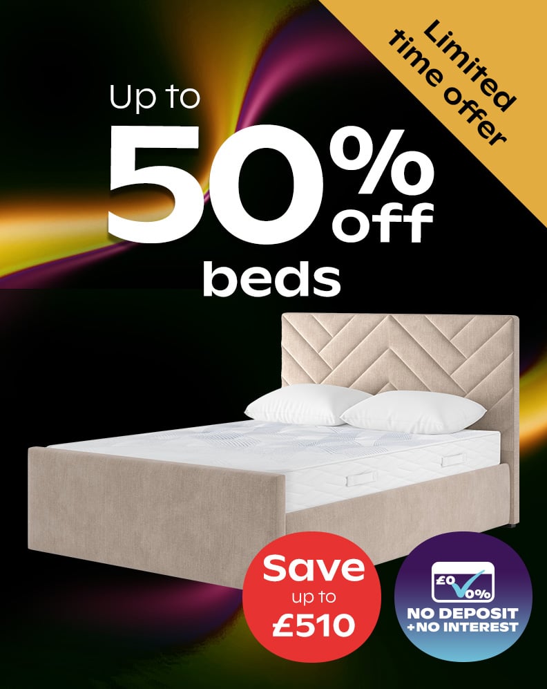 Up To 50% Off Beds