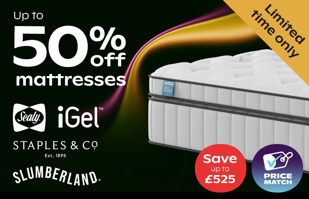 Up to 50% off mattresses