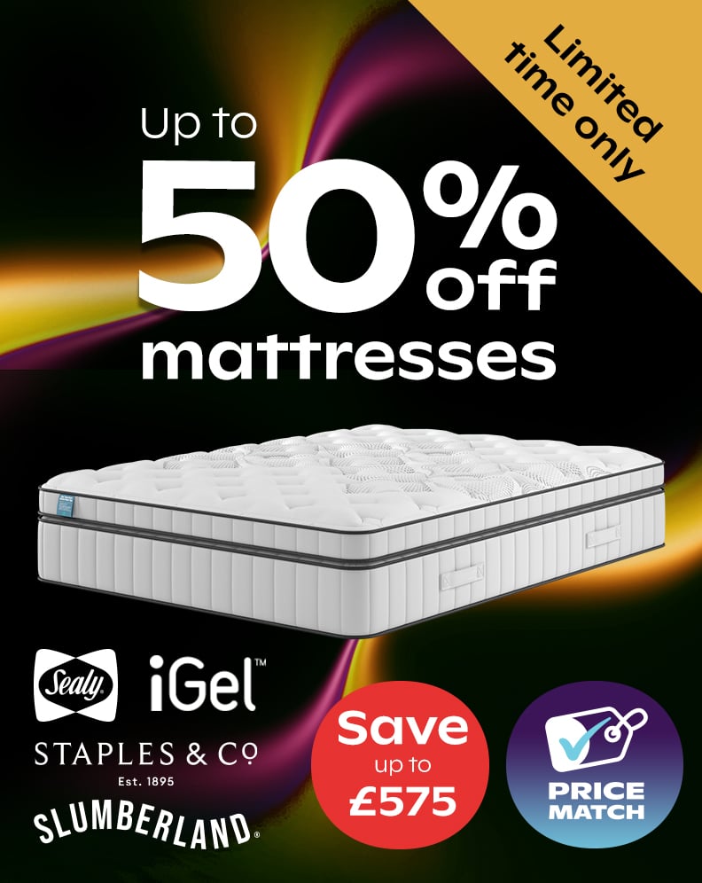 Up to half price mattresses