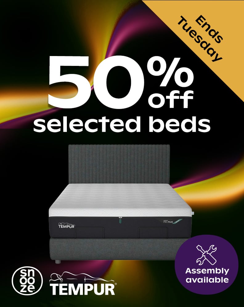 50% Off Tempur & Snooze Beds