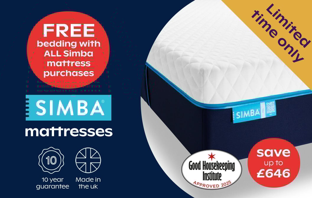 Free Bedding When You Buy Any Simba Mattress - Save Up To £646 - Limited Time Only