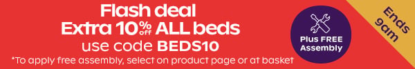 Flash Sale extra 10% Off All Beds + Assembly