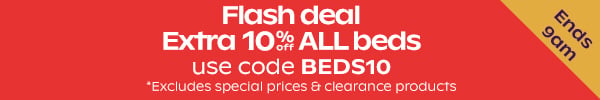 Flash Sale extra 10% off all beds