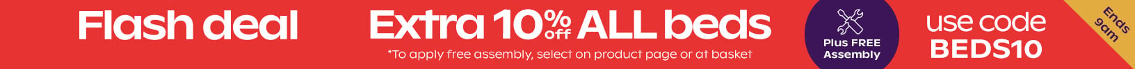 Flash Sale extra 10% Off All Beds + Assembly