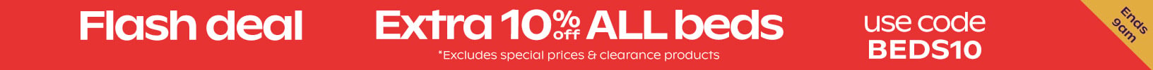 Flash Sale extra 10% off all beds