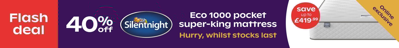 Up to 40% off on Silentnight mattresses