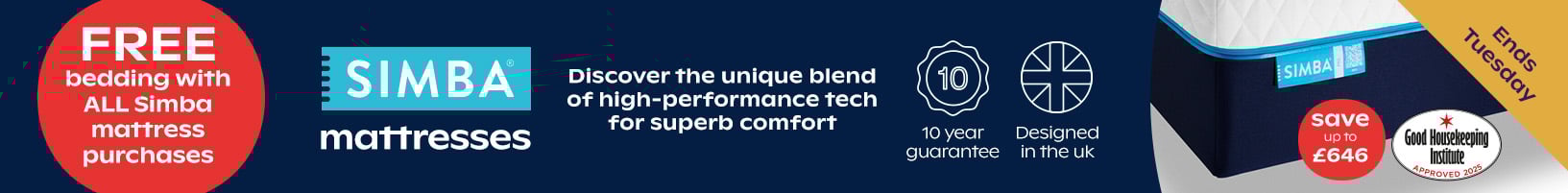 Free Bedding With All Simba Mattresses