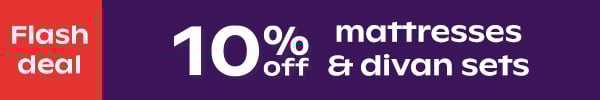 FLASH SALE - 10% Off Mattresses & Divan Bed Sets