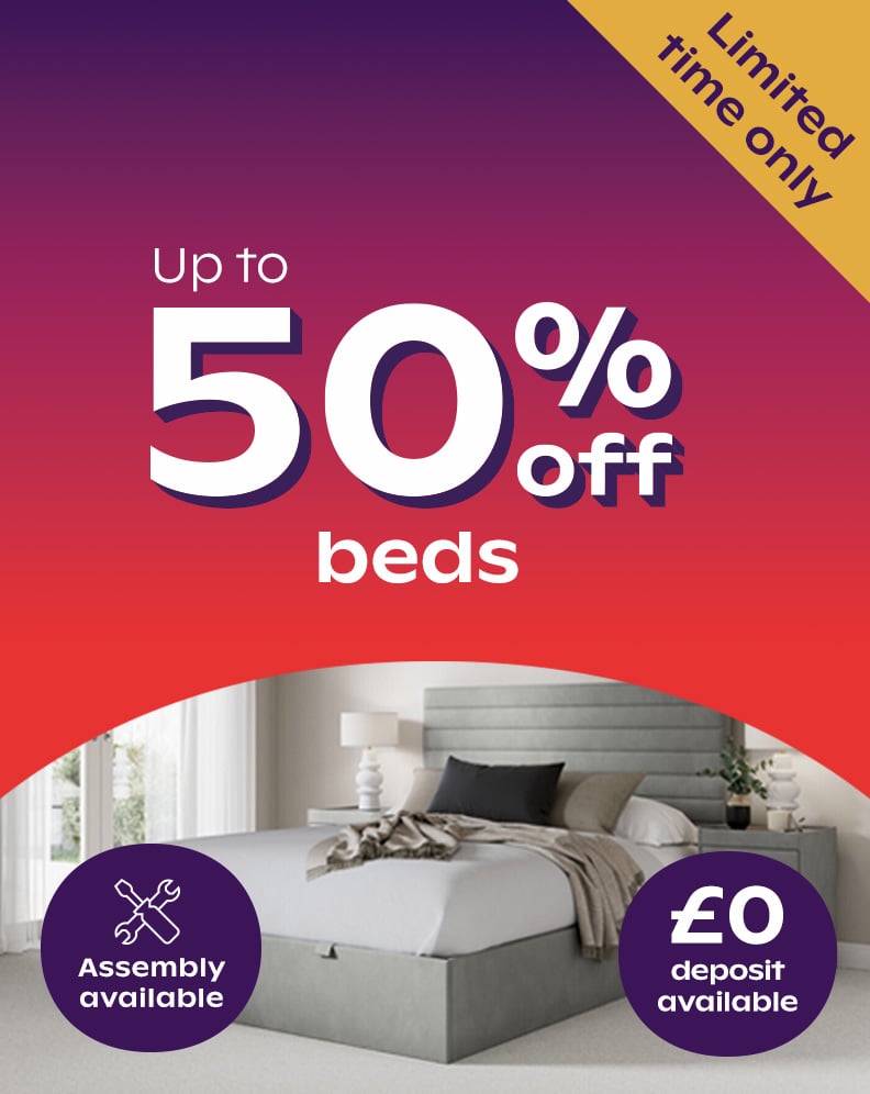 Up To 50% Off Beds
